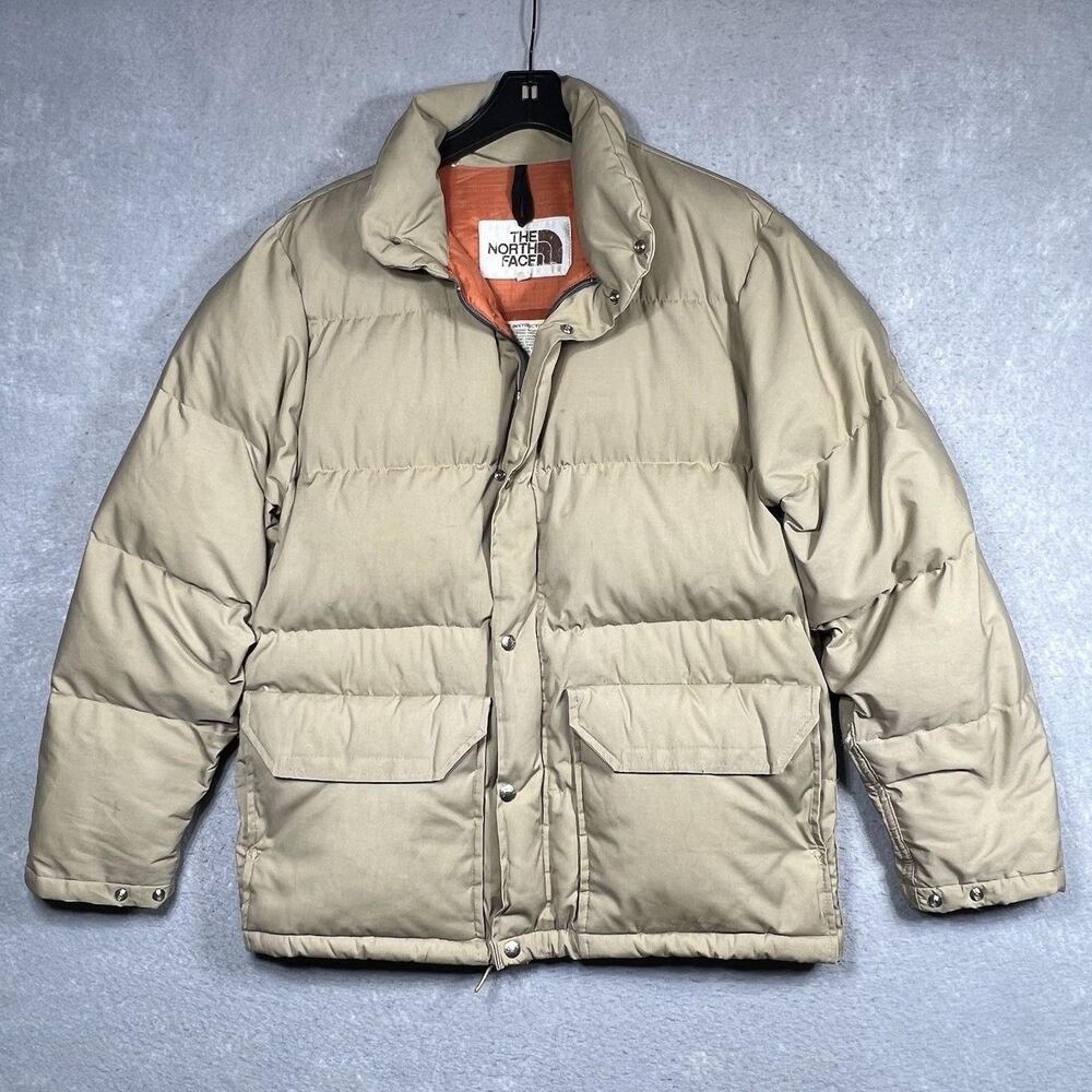 VTG 70’s The North Face Goose Down Puffer Jacket Men’s Size Medium Brown Tag